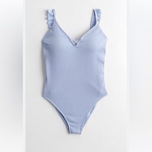Hollister Ribbed Strappy V One-Piece Swimsuit
